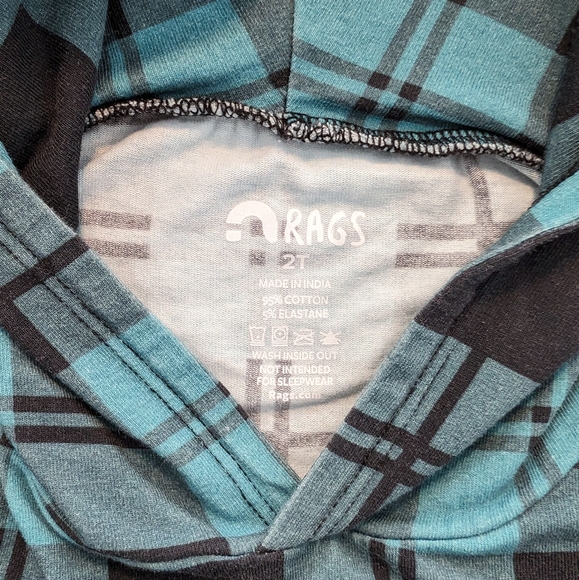 Rags to Raches Short Sleeve Plaid Romper, 2T - Picture 5 of 5